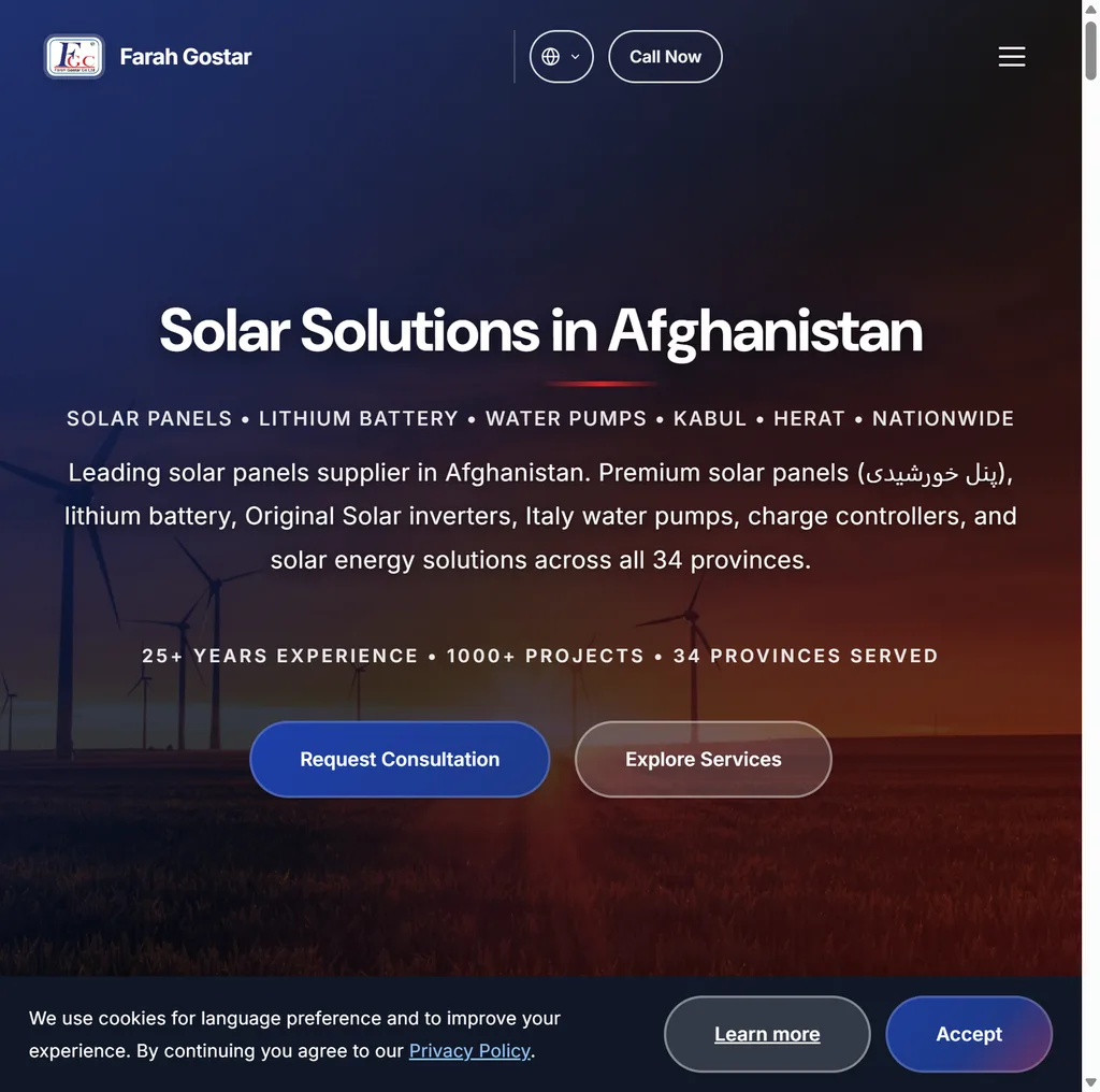 Farah Gostar Website Preview